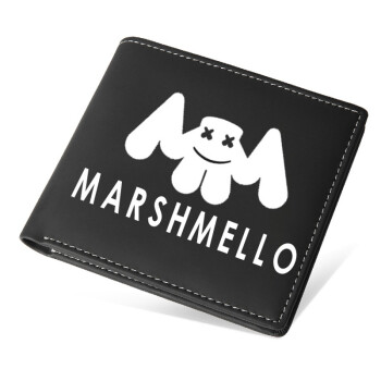 Marshmello棉花糖钱包百大dj 电音同款周边潮流黑色钱夹男女皮夹marshmello 钱包 图片价格品牌报价 京东