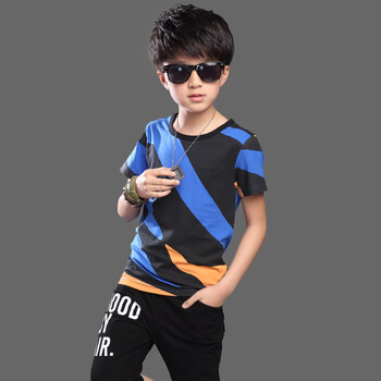 9男童套装10运动装11小学生12夏天15衣服装13岁男孩夏季14 蓝色迷彩jc