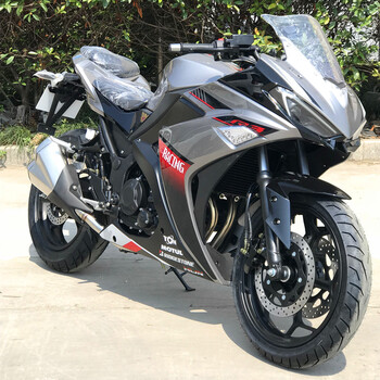 小忍者战隼350排量地平线大型机车公路赛趴赛可上牌 银灰色 大地鹰王