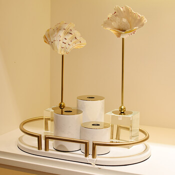 天然贝壳会所别墅酒店样板房间摆件软装装饰品组合套装 软装组合c