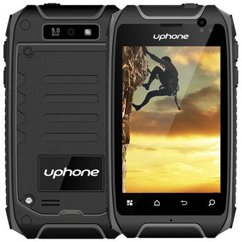 优豊(uphone) U5+ 移动2G/联通3G三防智能手机双卡双待防水手机 黑色 官方标准版