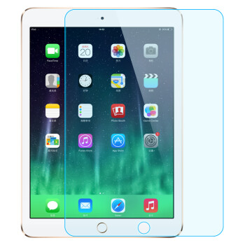 
                                        
                                                            毕亚兹 苹果2018/2017新款iPad/Air2/1钢化膜9.7英寸平板 抗蓝光玻璃膜 高清防爆贴膜 2倍增强 PM13-蓝                