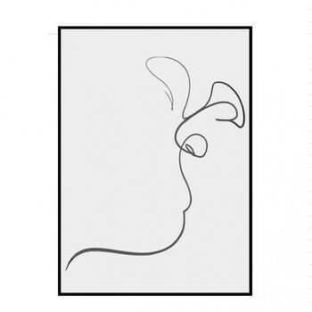 北欧风格现代简约客厅背景墙装饰画卧室挂画极简抽象人物线条ins 8 40