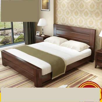 单人床田园单人床胡桃木简约美式美式中式储物单人床床头单人安装北欧