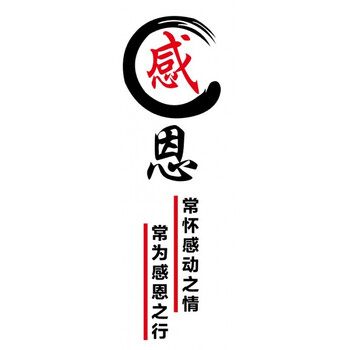 装饰墙贴3d立企业文化墙面布置亚克力励志团队标语创意自粘 黑红 感恩