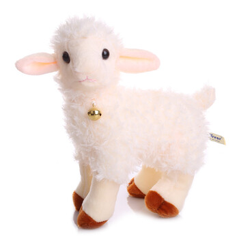 小绵羊毛绒玩具公仔 仿真山羊棉羊玩偶儿童节日礼物 送女友 30厘米