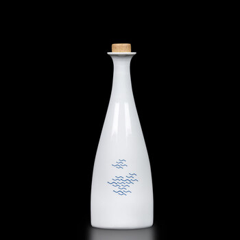 创意酒瓶子空酒瓶家用仿古白酒酒壶密封陶瓷酒坛一斤装 375ml白色