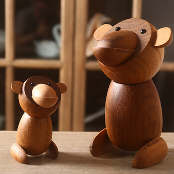 北欧风格动物造型装饰品摆件 猴子 创意电视柜摆设可爱摆件qh 日本猴