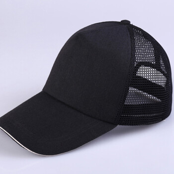 帽厨房餐厅男女工作帽西点糕点师烘焙师工帽帽子-7服务员 黑色带网 可