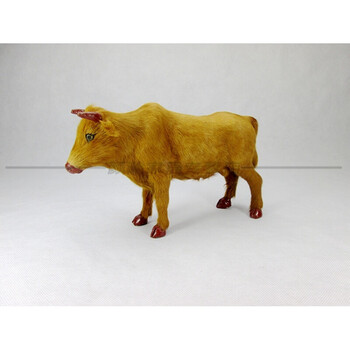 家居装饰品工艺品创意礼品摆设摆件黄牛奶牛宠物牛摄影道具 黄色