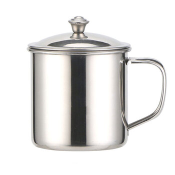 加厚304不锈钢杯子 办公室口杯水杯带盖儿童学生杯泡茶杯随手杯 12cm