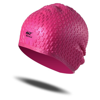 鲸鱼 泳帽 男 女通用 长发防水硅胶水滴游泳帽 大舒