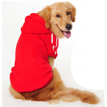 狗狗衣服秋冬装两腿装 中大型抓绒加厚服装 萨摩哈士奇金毛衣服 红色