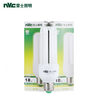 雷士照明NVC 节能灯 E27灯头 3U节能灯（2支装） 14W 白光