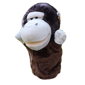 儿童手偶玩具大号动物猴子玩偶卡通 幼儿讲故事安抚毛绒手套 nici嘴巴