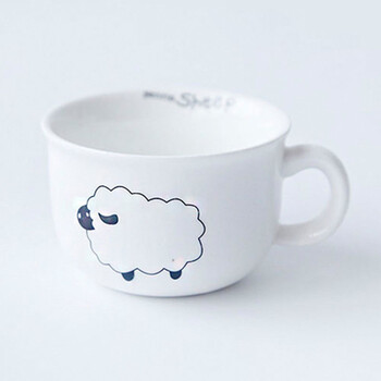 创意十二生肖马克杯咖啡杯卡通可爱陶瓷水杯可爱礼品杯子 羊