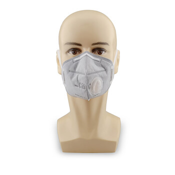 cm朝美 6002a-4耳戴折叠式呼吸阀活性炭防尘男女男女骑行 防异味口罩