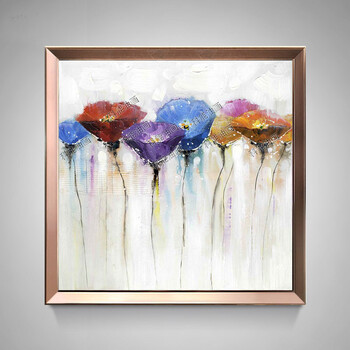 现代简约抽象画客厅装饰画沙发背景墙画油画壁画玄关挂画抽象花语 yh