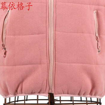 幕依3021#狐狸毛 秋冬装新品 貉子毛连帽拉链加厚卫衣套装女款三件套 粉色3件套 L好质量