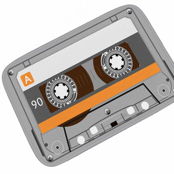 磁带怀旧法兰绒个性创意地毯地垫吸水防滑录音带门垫 185g 磁带 06