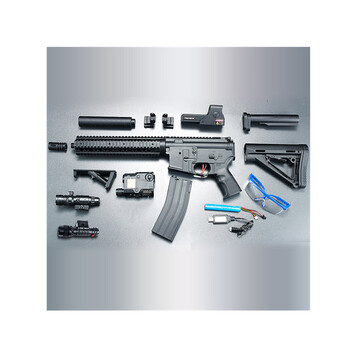 hk416电动连发水蛋强下供弹绝地求生m416模型吃鸡抢m4玩具 黑色 送大