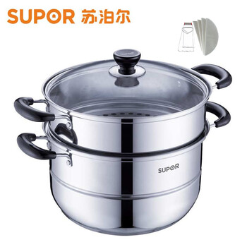 
                                        苏泊尔（SUPOR） SZ26B5双层复底蒸锅多用锅26CM燃气电磁炉通用锅具                