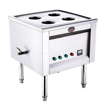 蒸汽炉燃气电热蒸炉节能王馒头蒸包炉蒸包子机商用蒸肠粉炉 四孔自吸