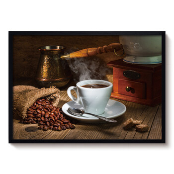 现代工业风咖啡厅装饰画美式复古怀旧挂画浪漫咖啡屋壁画 l款 50*70cm