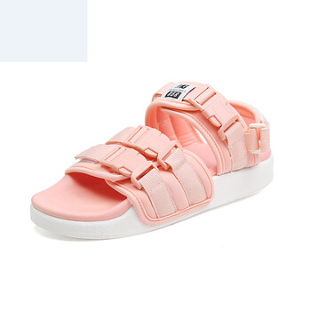 纽百伦沙滩凉鞋女2018夏季新款厚底时尚露趾拖鞋软底 粉红色 40