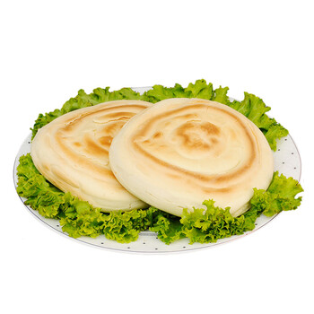 食家巷 甘肃特产农家手工白饼子 锅盔馍美食白吉饼肉夹馍烧饼小吃 5个