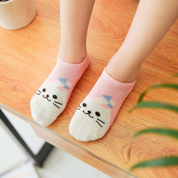 网眼袜薄袜婴儿袜 适合2-12岁宝宝 猫咪蝴蝶结 2-4岁夏款(脚底板11cm)