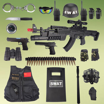 mp5水弹枪 ak套装玩具c款17件套 5-6岁马甲尺寸