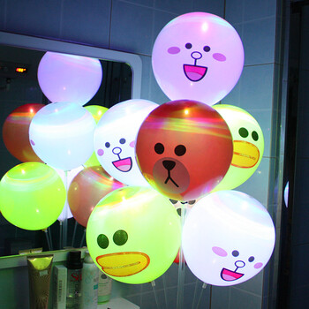 发光气球亮灯七彩闪光地推卡通多款led灯微商免邮儿童小礼品 紫色