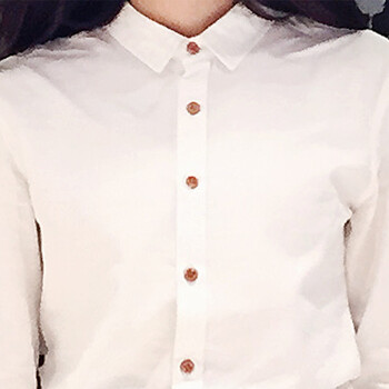 娜美莎琪情侣装衬衫女长袖2016春装新款 白(单件价) M