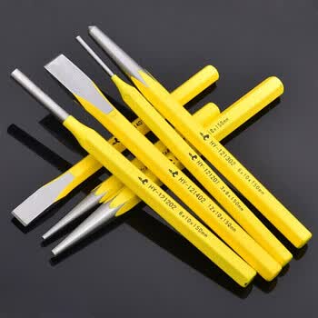 凿子铬钒钢凿子 合金钢錾铁錾子冲子凿子 钳工工具凿子 hl中心冲6x10x