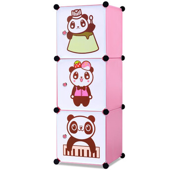 chaojie/超杰简易卡通收纳柜 儿童玩具整理柜 杂物储物柜 折叠组合