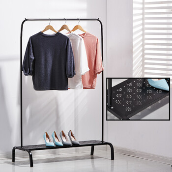 衣架落地 卧室挂衣架 衣帽架 置物架 简约现代简易立式挂衣服架子 带