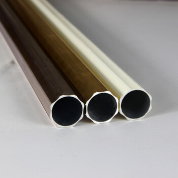 加厚窗帘杆罗马杆单杆双杆轨道 厚2.5mm亮金色