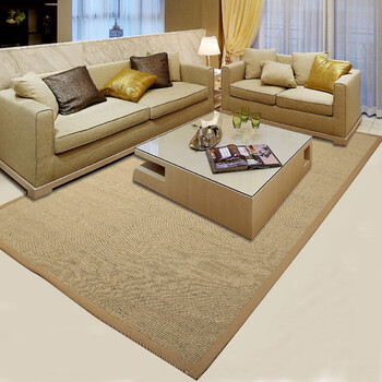 剑麻地毯 酒店大堂地垫 展厅客厅地垫走廊办公室地毯 米黄色 1500mm*