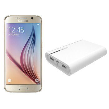 三星 Galaxy S6（G9200）32G版 铂光金 移动联通电信4G手机 双卡双待（配大容量移动电源套装）