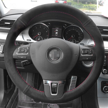 佳卡诺牛皮手缝车用把套汽车方向盘套大众途观l朗逸朗行途安cc桑塔纳