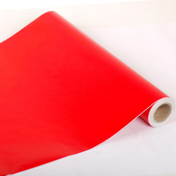 帕加马 PVC自粘墙纸 纯红色即时贴客厅卧室房