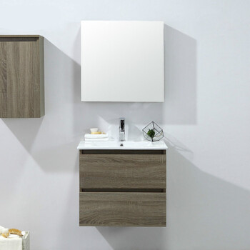北欧风格浴室柜组合现代简约洗手盆柜洗脸盆卫生间洗漱台卫浴柜 60cm
