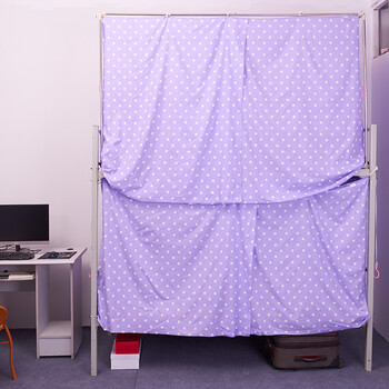 ISSZ大学生帘子防尘透气床帘窗帘布下铺蚊帐宿舍寝室女生用上铺下铺防蚊遮光床帘 浅紫 1.0m床