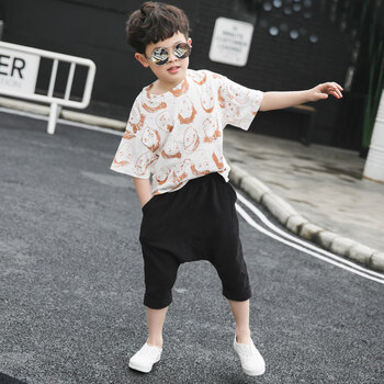 2018年夏季新款童装套装男童韩版两件套帅气中大童儿童夏装小男孩衣服