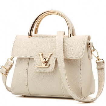 夏季新款潮单肩斜跨小包包韩版时尚女包斜挎小方包 大号 卡卡 米白色