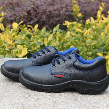 四季穿的劳保鞋钢包头工地耐穿刺高帮工作鞋黑色 防砸 耐油 耐酸碱 39