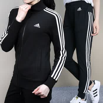 tz 阿迪达斯女装两件套套装 跑步运动服 19夏季新款运动瑜伽网球健身