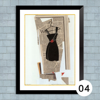 服装店装饰画现代简约手绘时装模特化妆品店挂画橱窗创意个性壁画 04