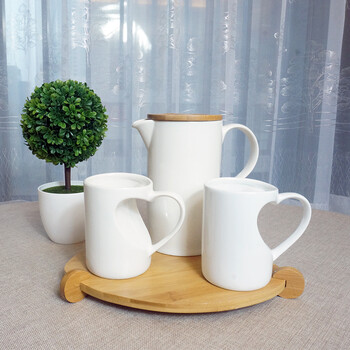 家饰心语 睦菠萝 杯具套装 简约创意情侣心形杯子套装 凉水壶凉水杯